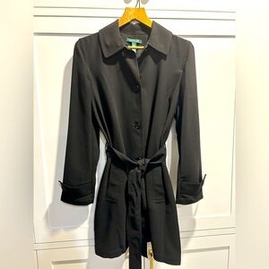 Ralph Lauren button down light blazer, duster style, tie at the waist, size 8